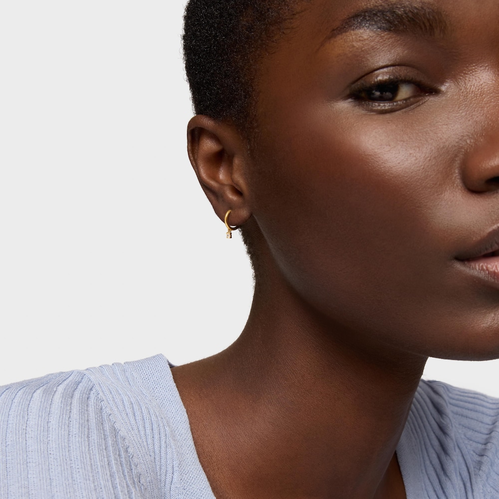 Boucle d&rsquo;oreille anneau TOUS Basics en or et diamant