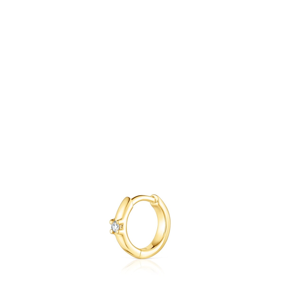 Gold TOUS Basics Hoop earring with blue sapphires and a diamond