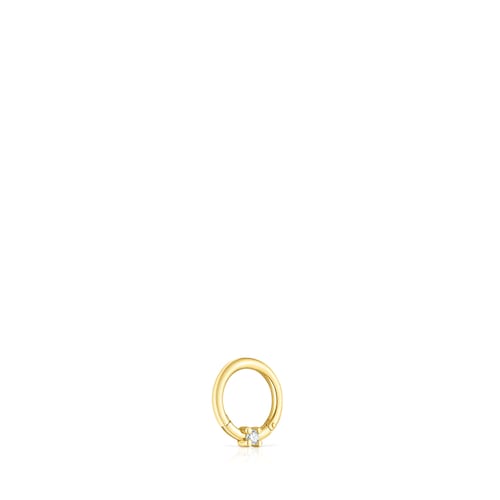 Gold TOUS Basics Ear piercing with diamond