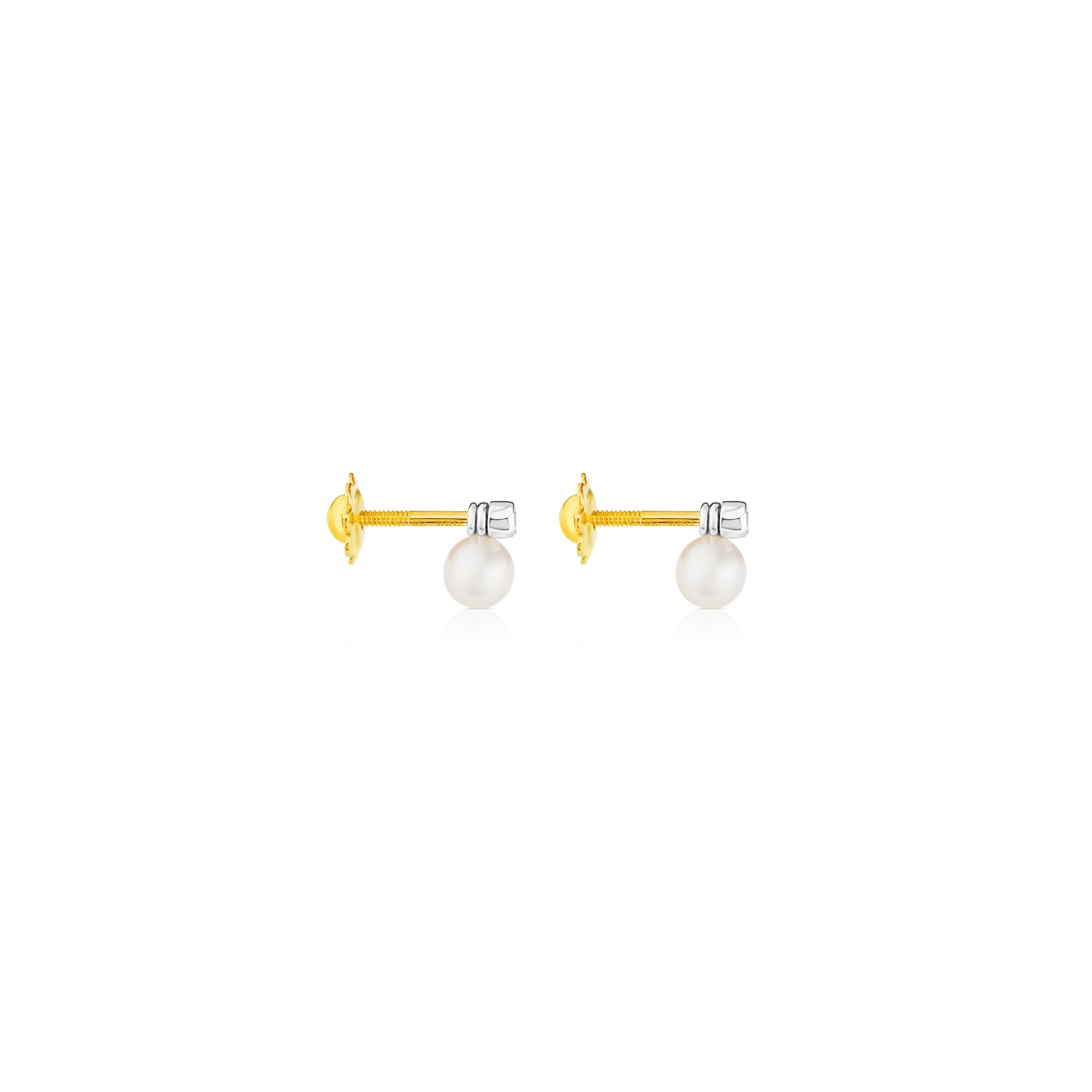 White Gold TOUS Diamonds Earrings with pearls