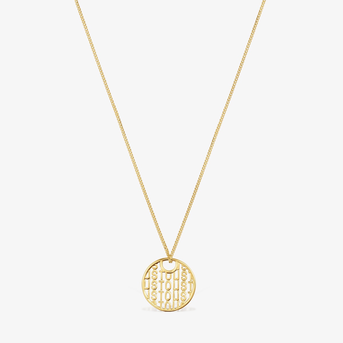 Tous - Collar Con Baño De Oro 18 Kt Sobre Plata Logo - Dorado