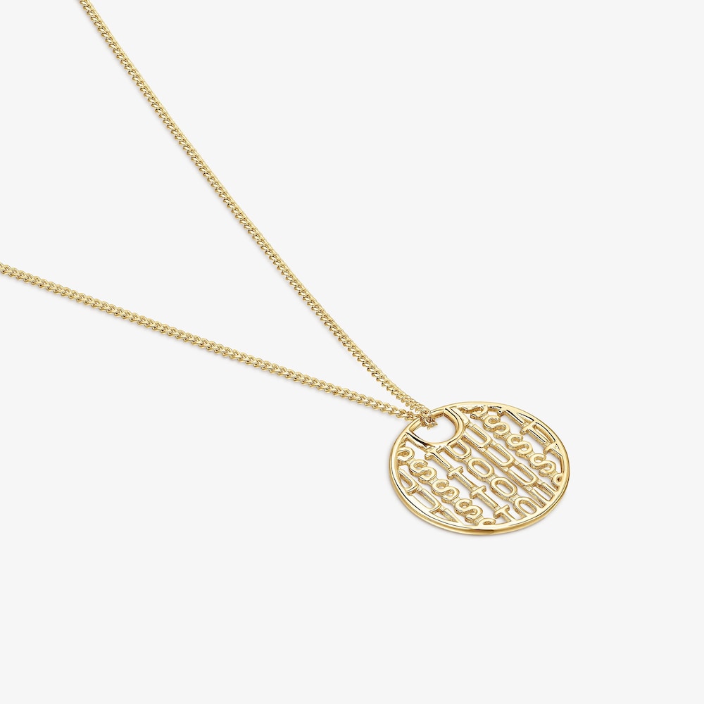 Collar con ba&ntilde;o de oro 18 kt sobre plata Logo