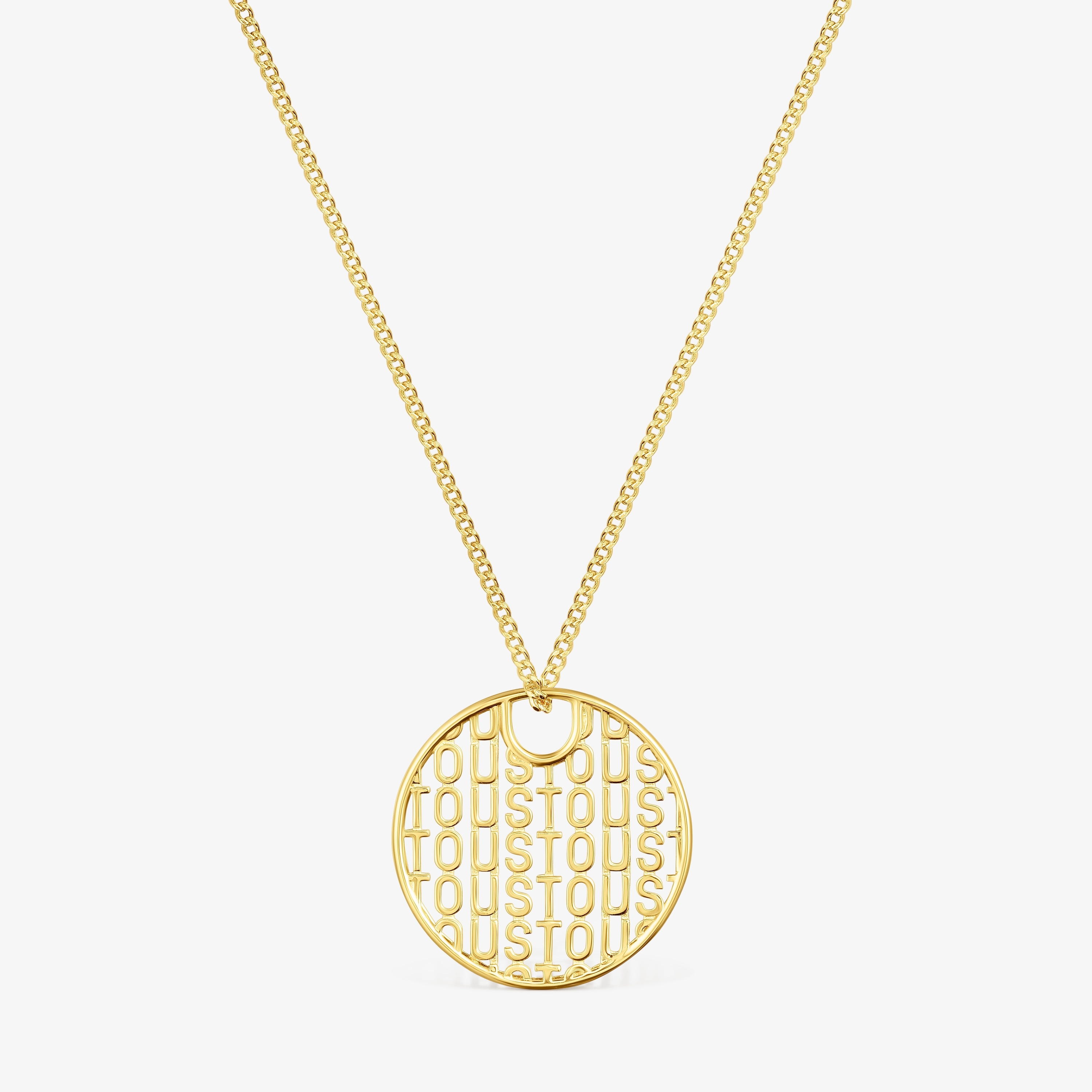 Large silver vermeil Necklace Logo