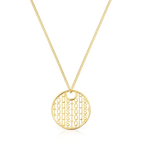 Large silver vermeil Necklace Logo
