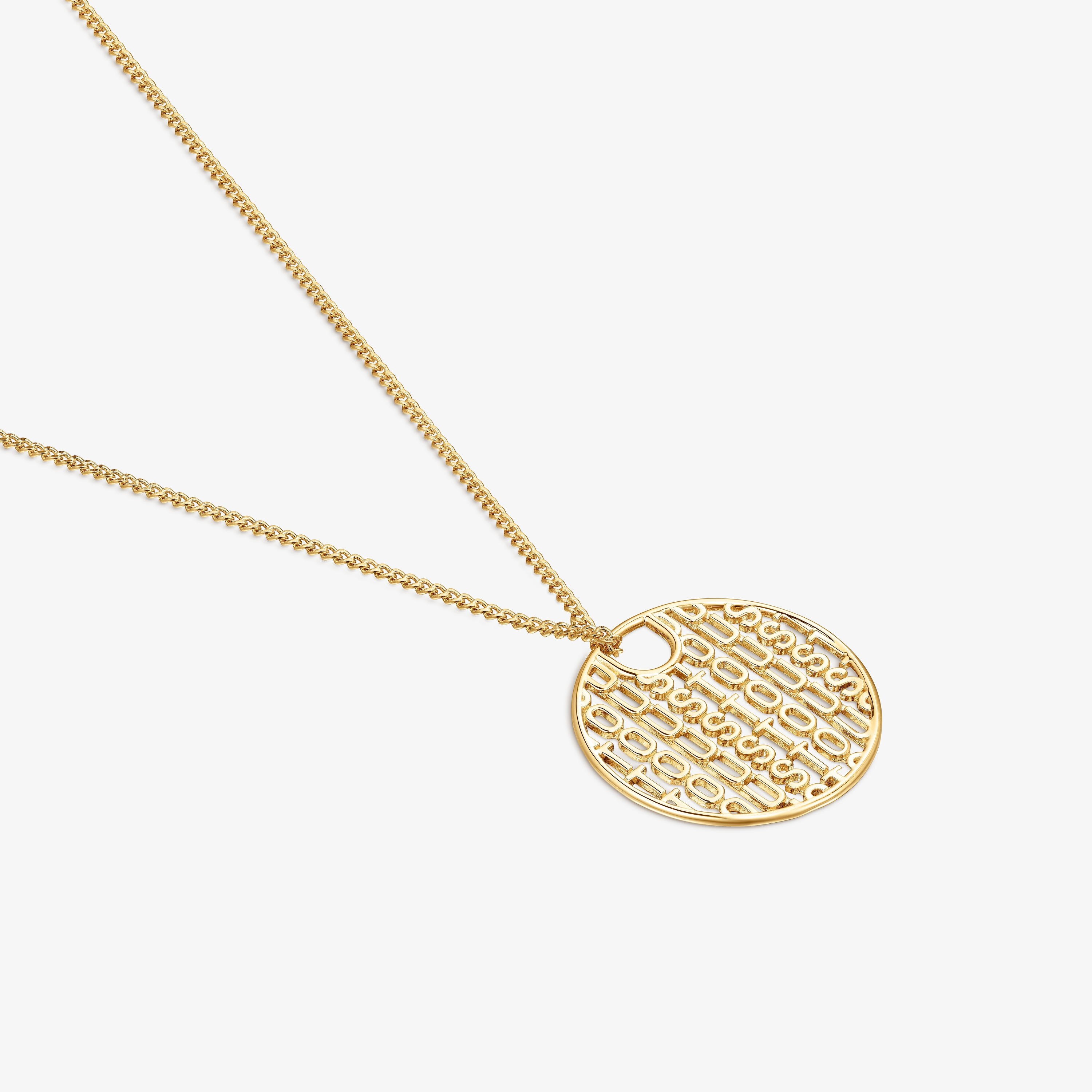 Large silver vermeil Necklace Logo