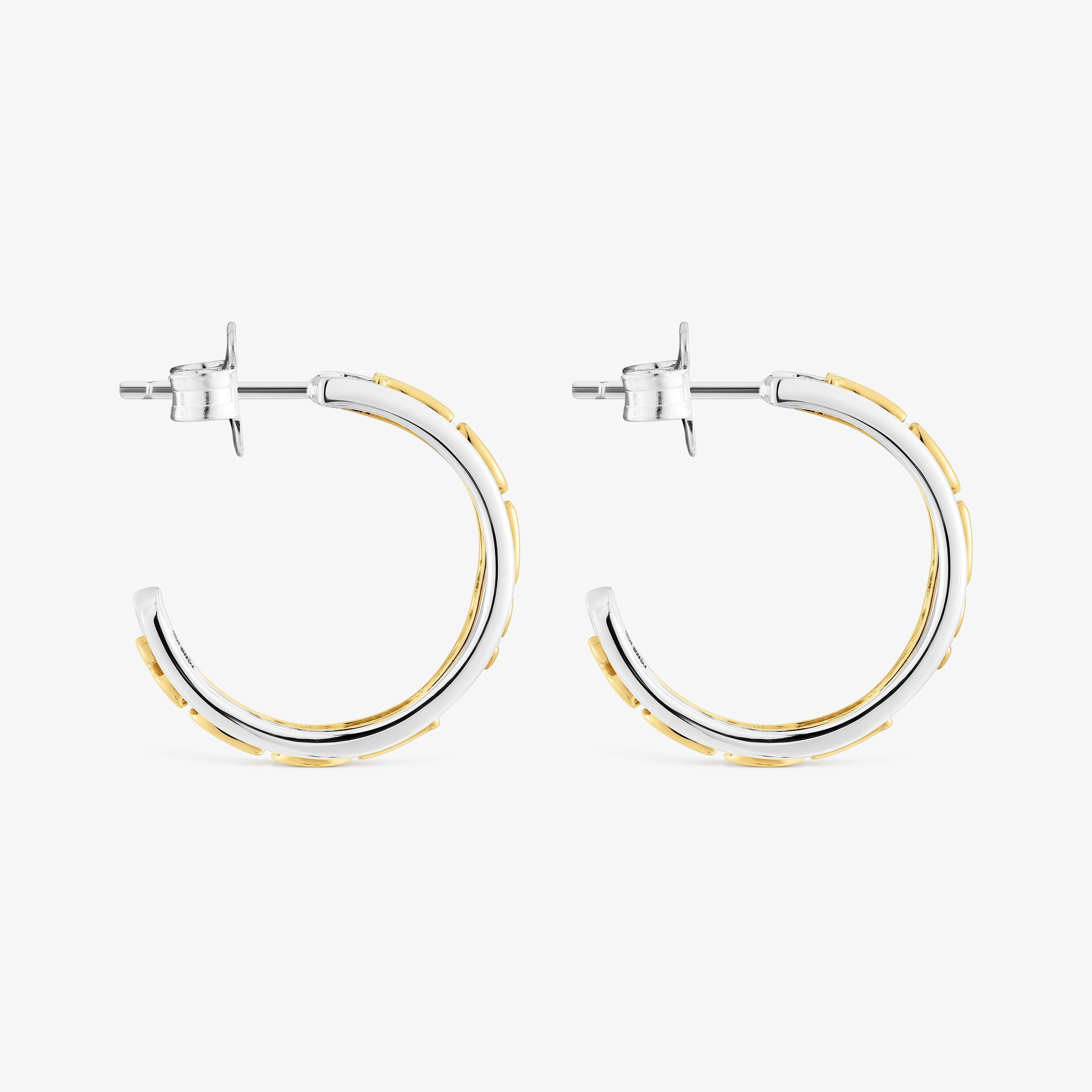 Silver and silver vermeil Hoop earrings Logo