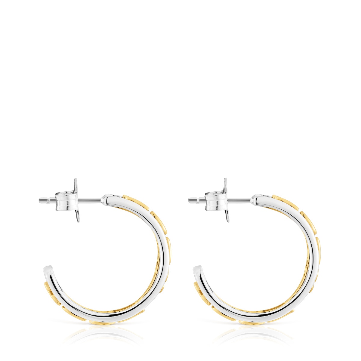 Silver and silver vermeil Hoop earrings Logo