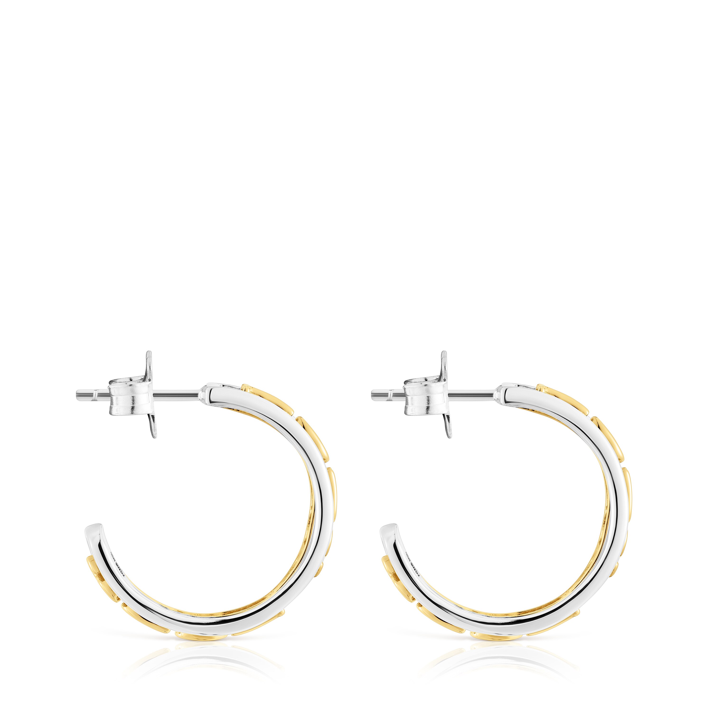 Silver and silver vermeil Hoop earrings Logo