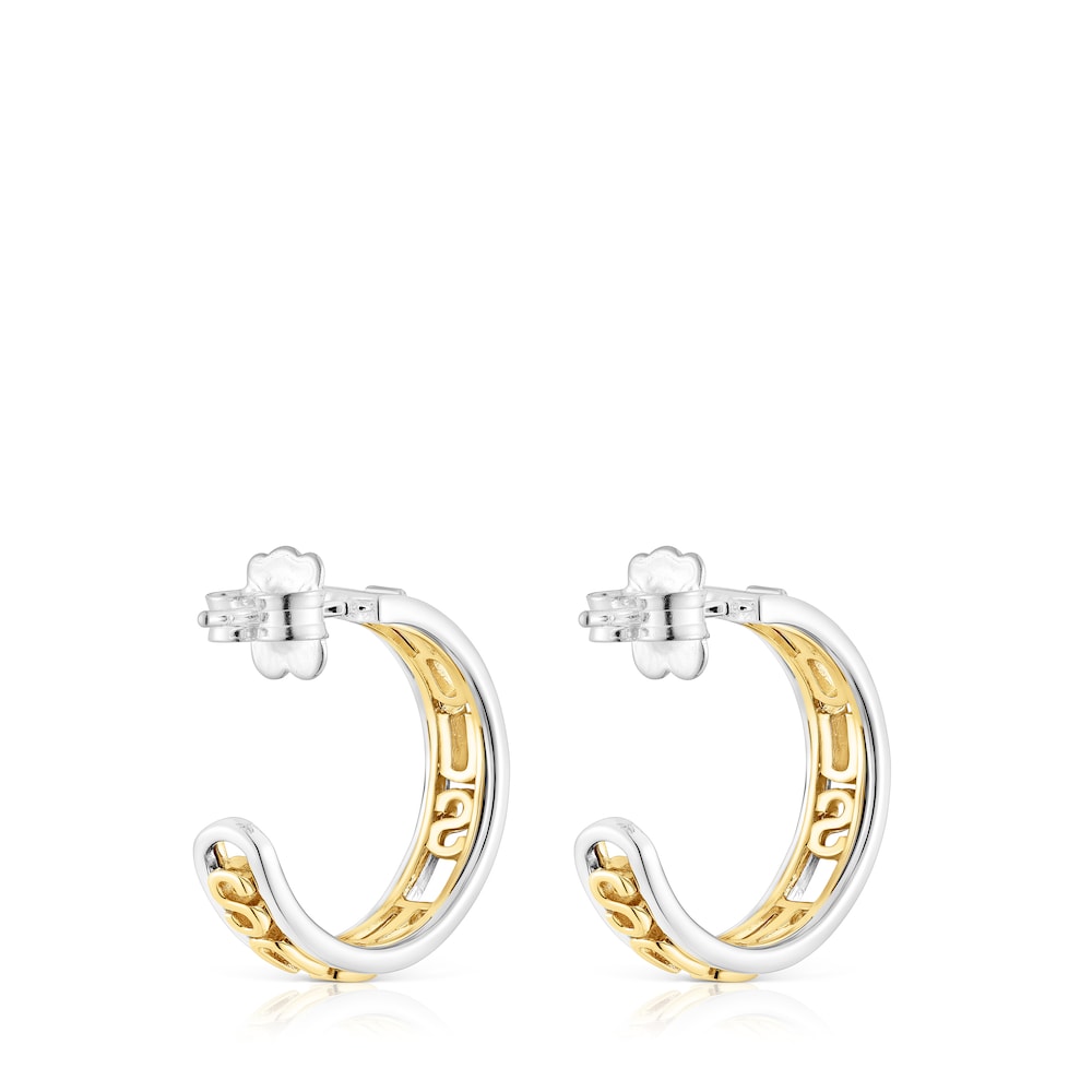 Silver and silver vermeil Hoop earrings Logo image number 2