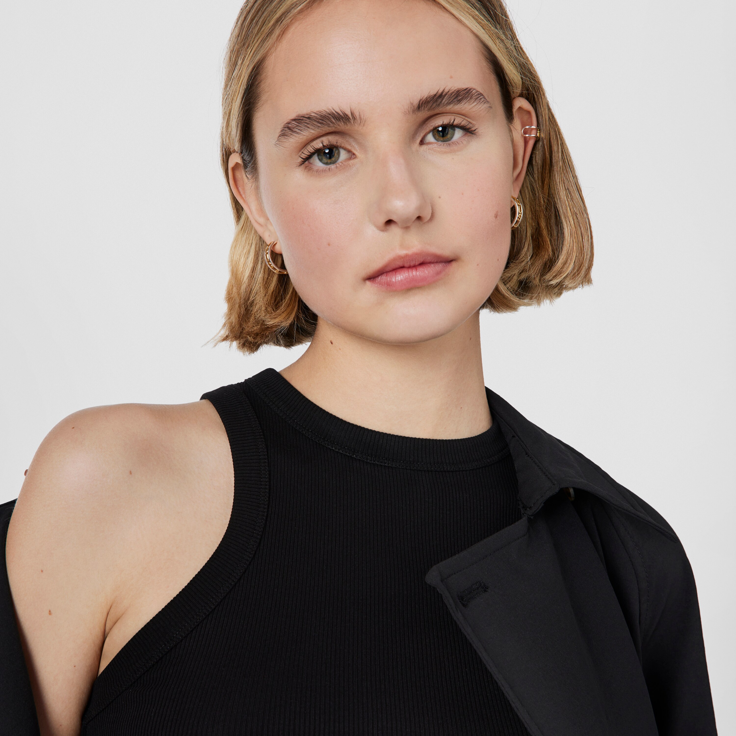 Silver and silver vermeil Hoop earrings Logo