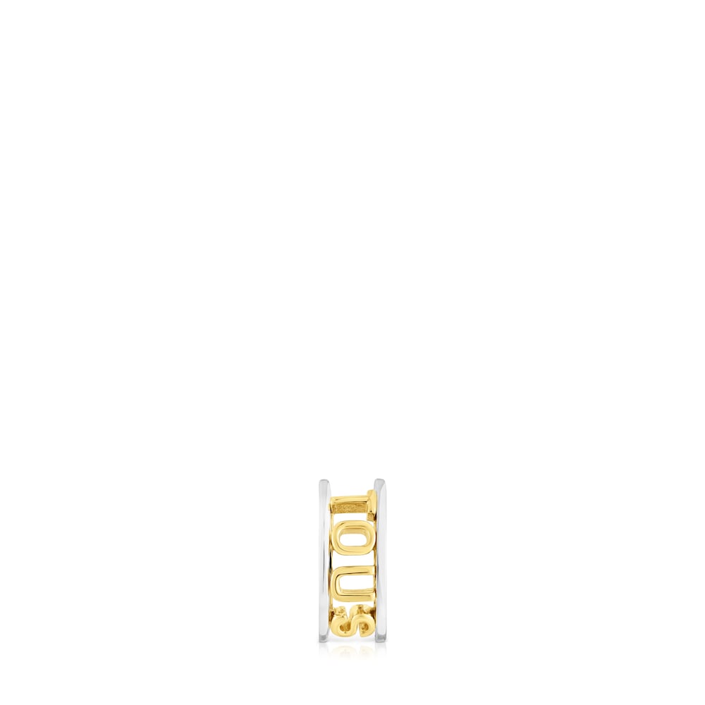 Silver and silver vermeil Earcuff Logo image number 0