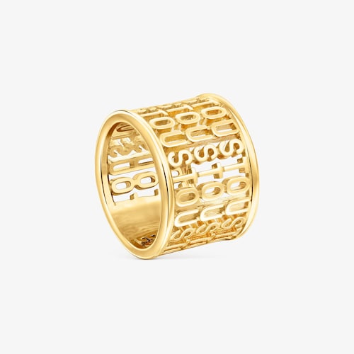 Silver vermeil Wide ring Logo