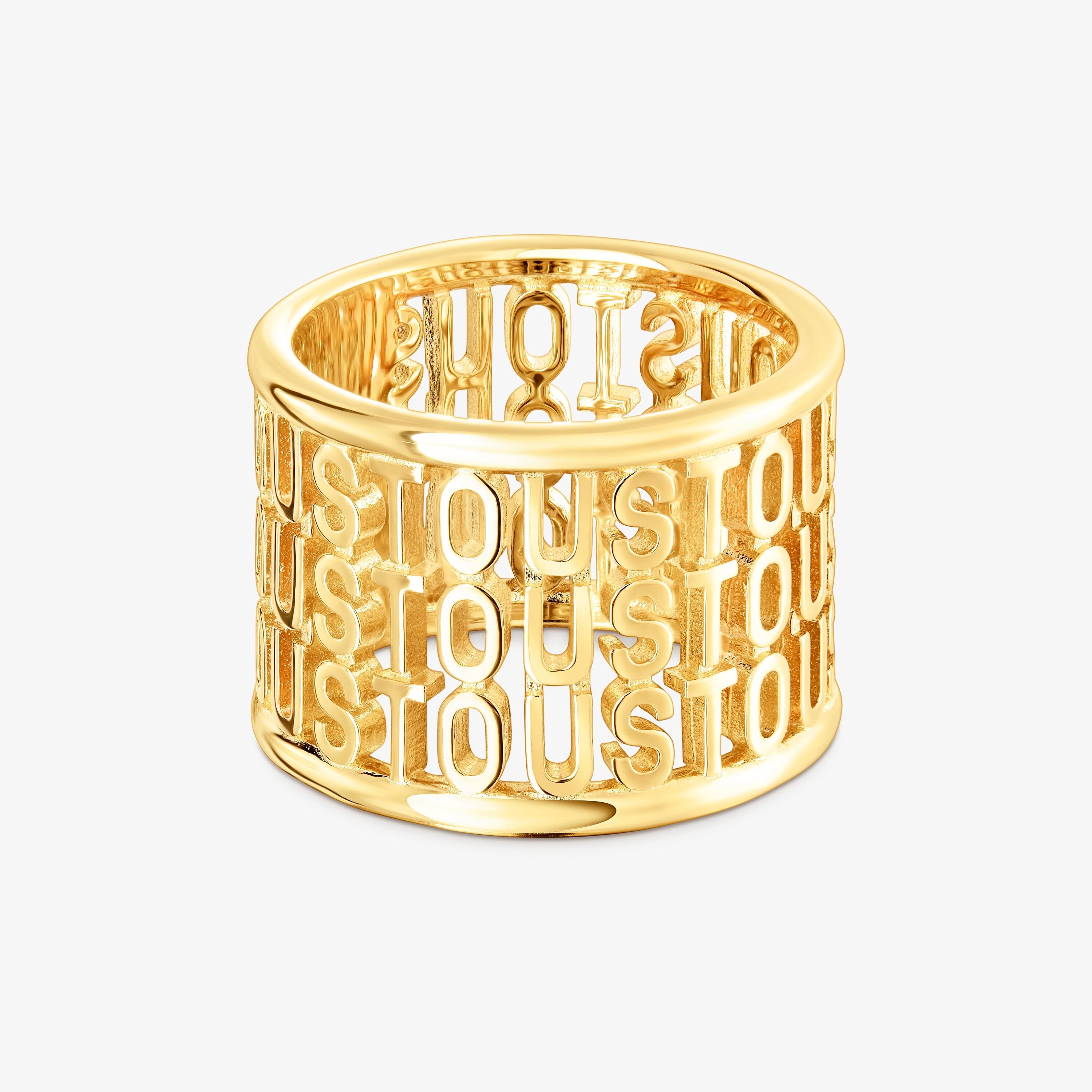 Silver vermeil Wide ring Logo