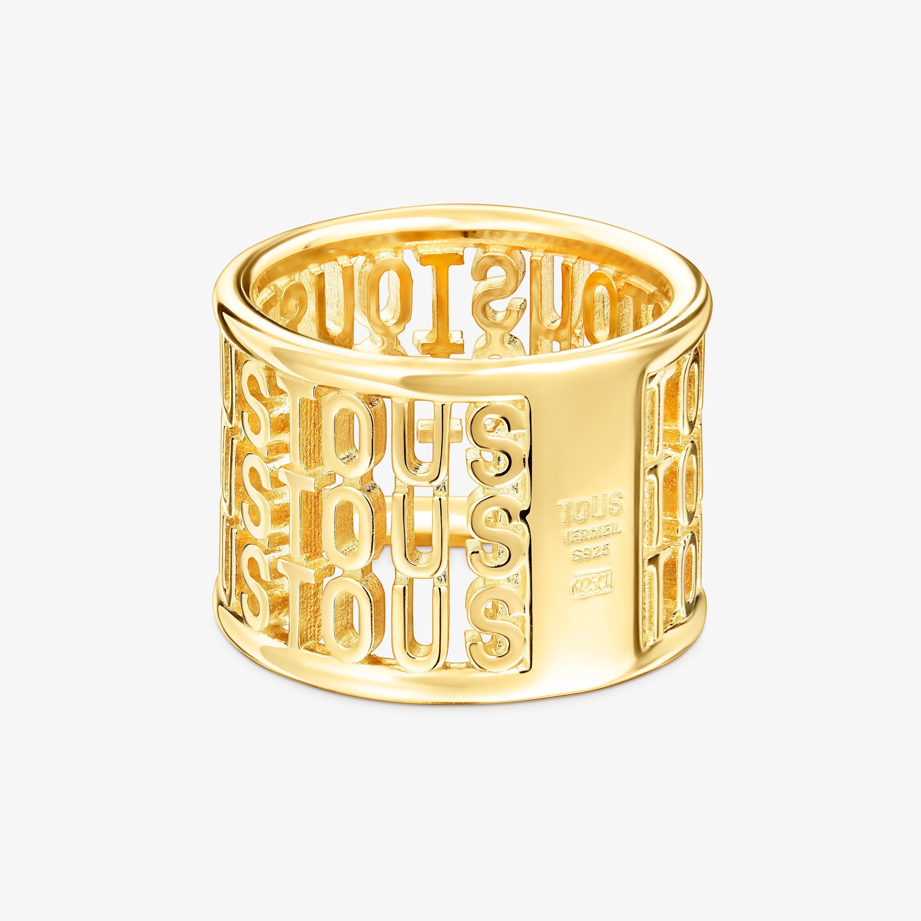 Silver vermeil Wide ring Logo