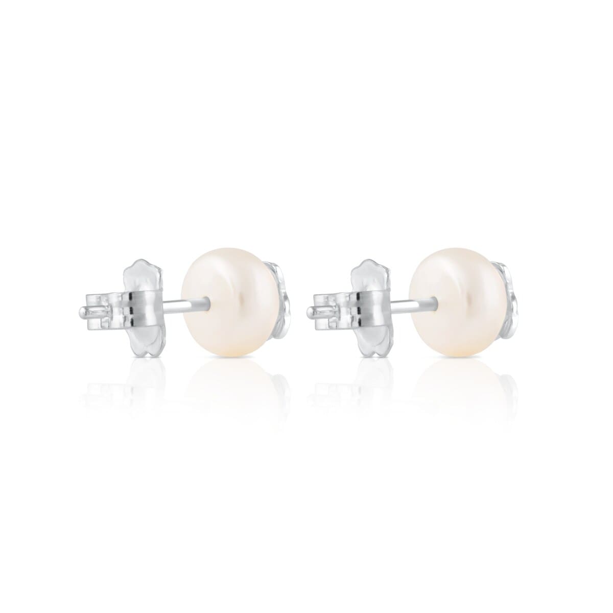 Silver TOUS Bear Earrings with Pearl