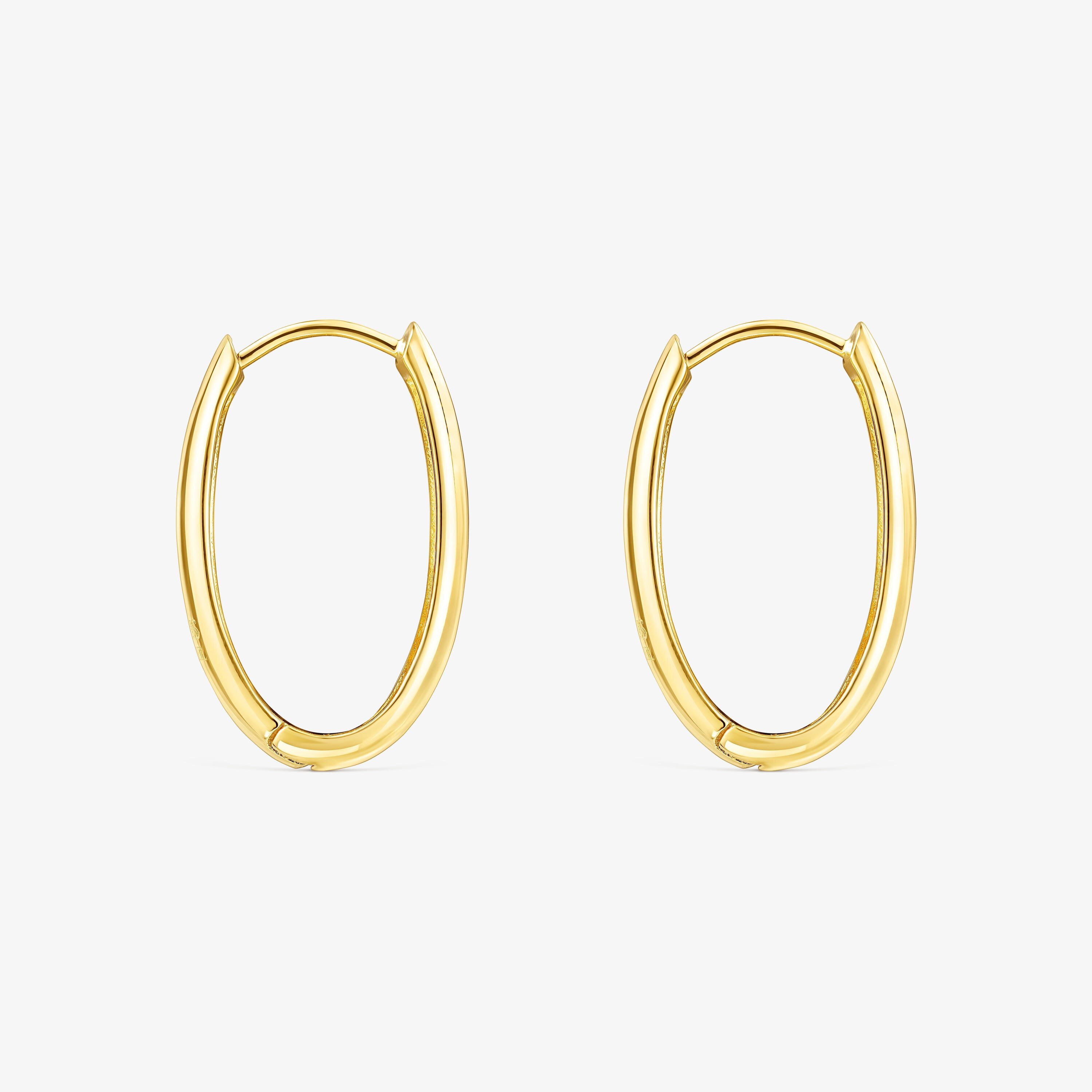Oval 18K gold vermeil TOUS Basics Earrings