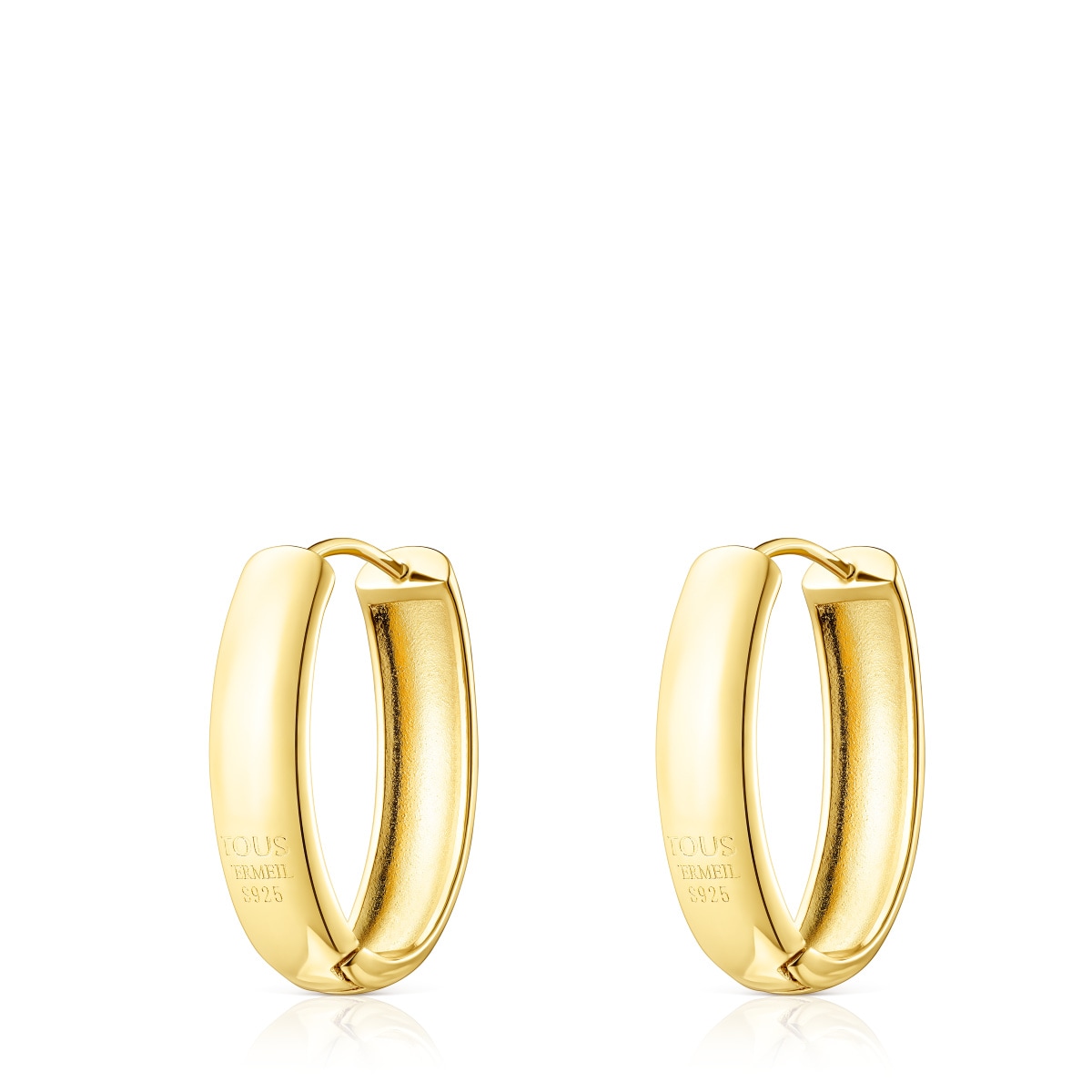 Oval Silver Vermeil TOUS Basics Earrings