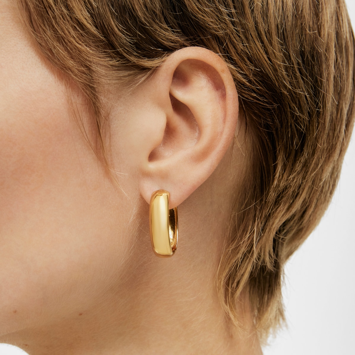 Oval Silver Vermeil TOUS Basics Earrings