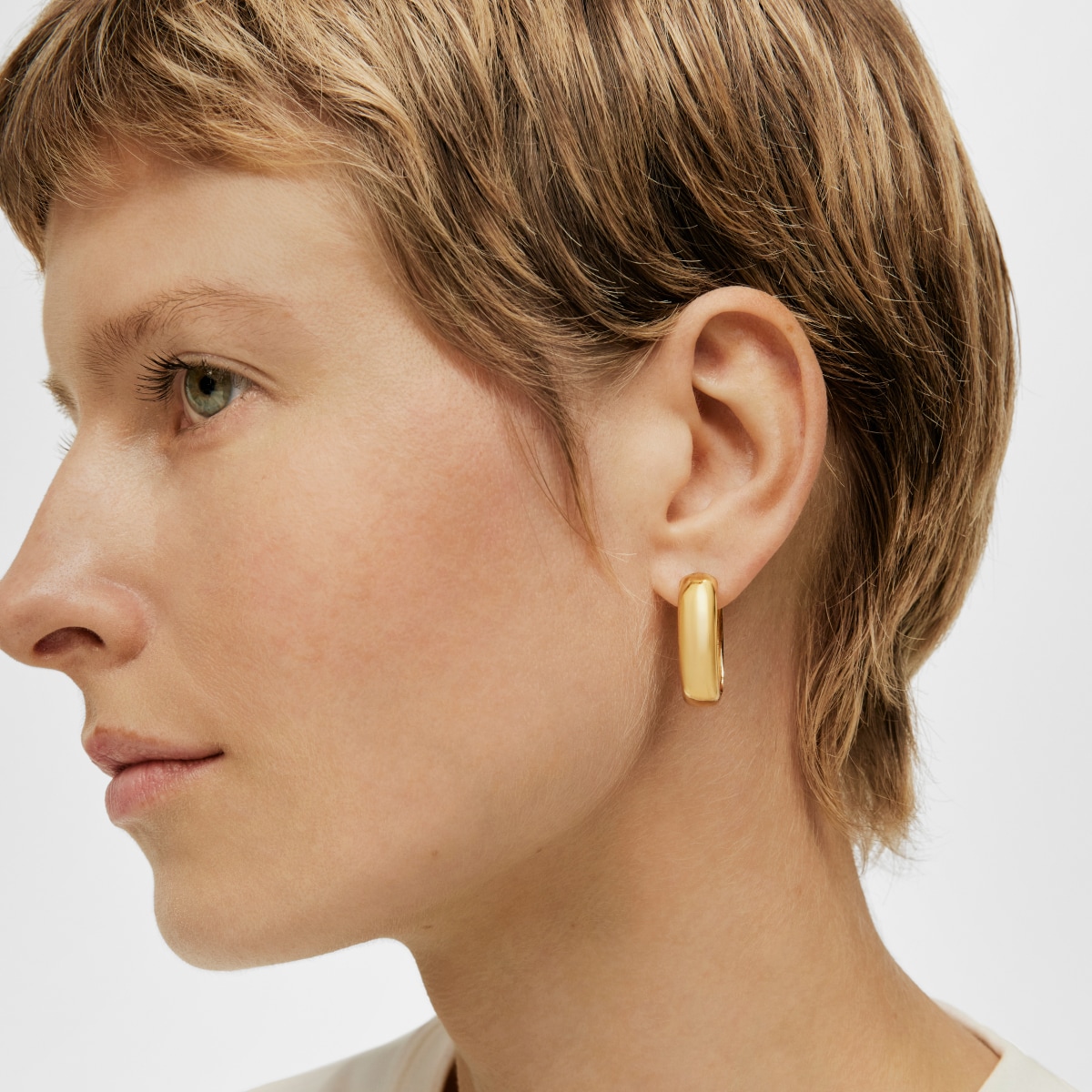 Oval Silver Vermeil TOUS Basics Earrings