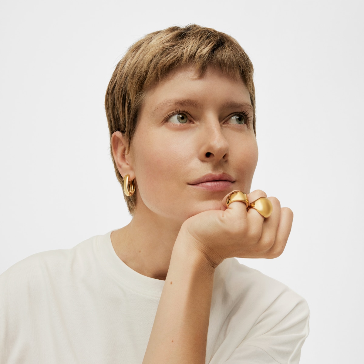 Oval Silver Vermeil TOUS Basics Earrings