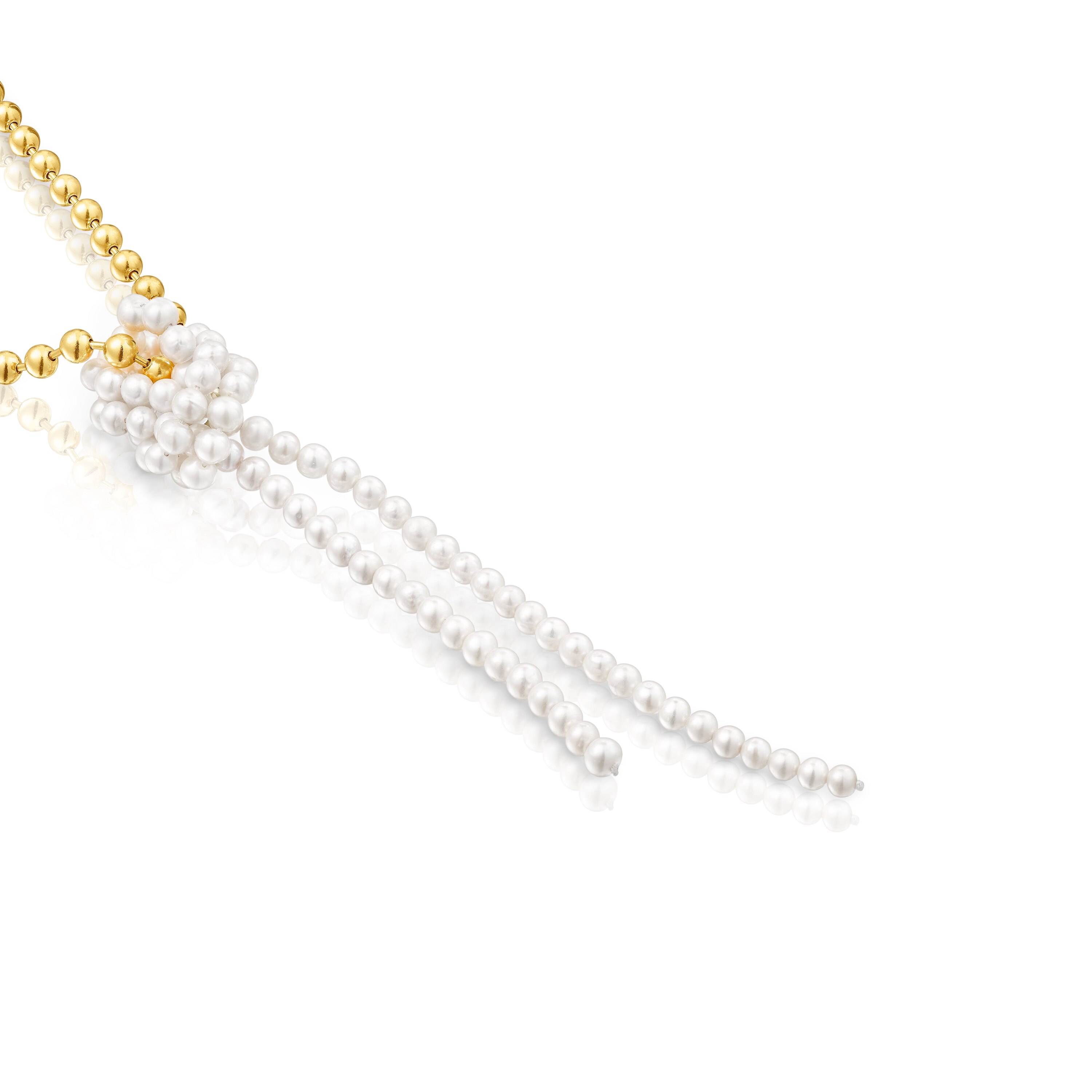 Silver vermeil Gloss Necklace with cultured pearls