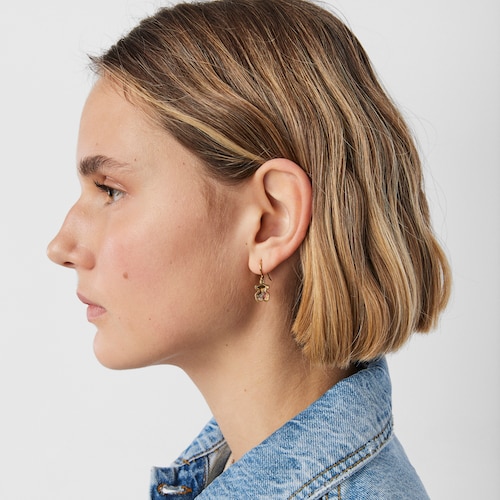 Silver vermeil Areia Earrings with multicolored gemstones