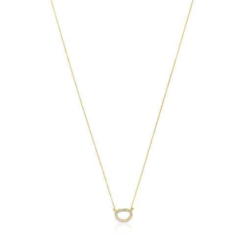 Collar de oro con c&iacute;rculo de diamantes TOUS Hav image number 0