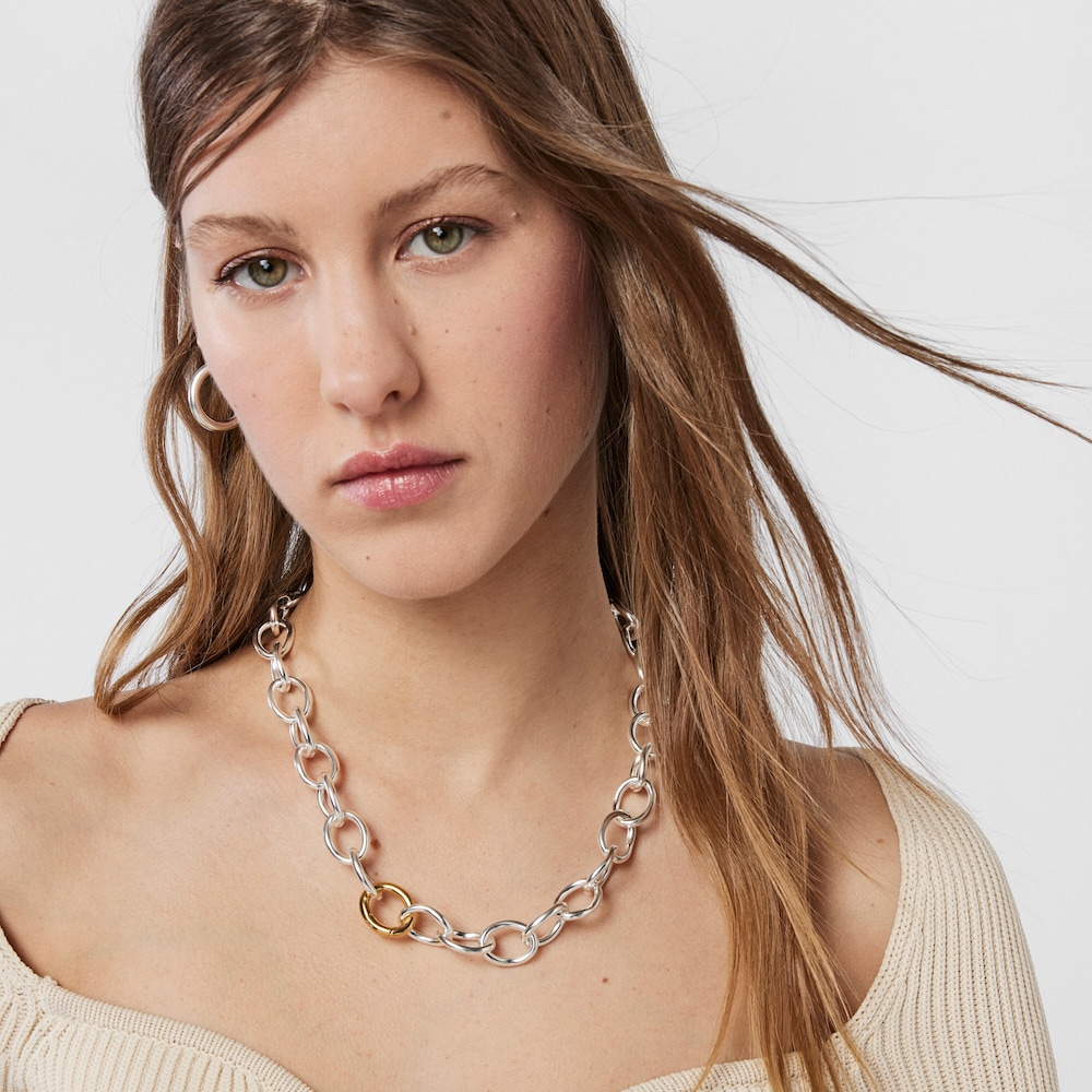 Collar bicolor de anillas TOUS Hav image number 4
