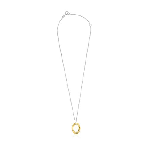 Two-tone silver vermeil TOUS Hav Necklace with ring
