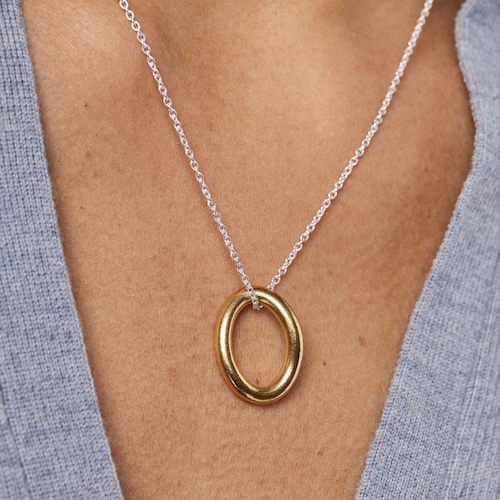 Two-tone silver vermeil TOUS Hav Necklace with ring