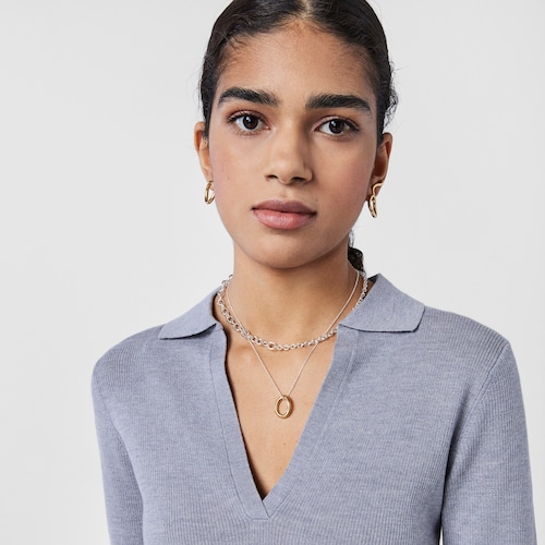 Two-tone silver vermeil TOUS Hav Necklace with ring
