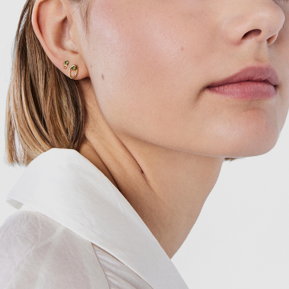 Aretes de oro con gema tsavorita TOUS Hav