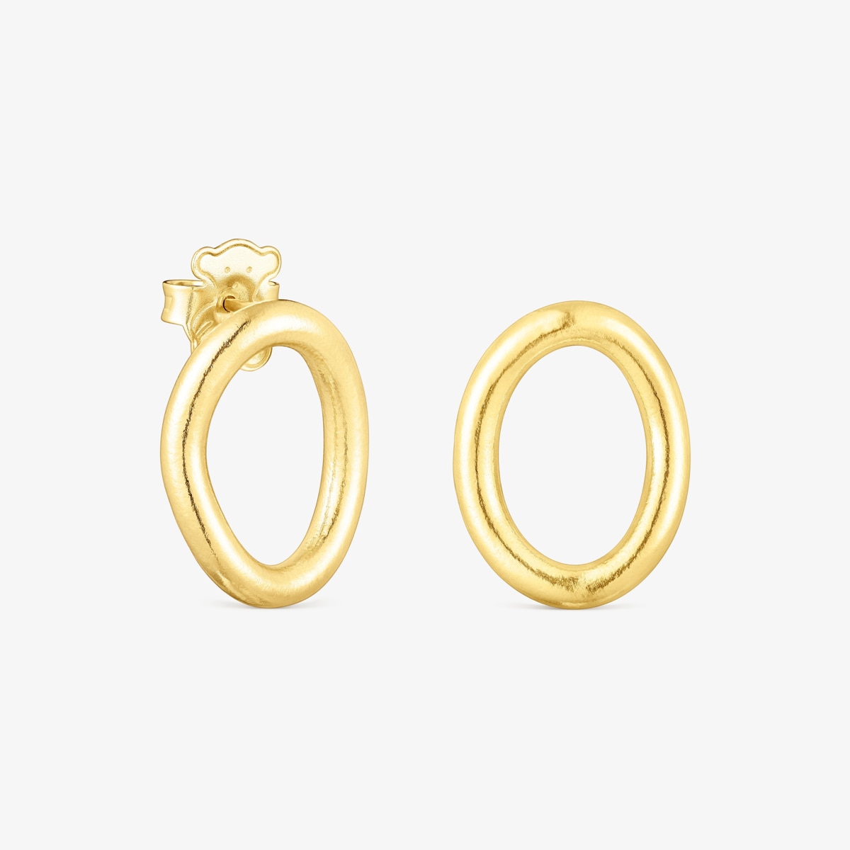 Tous - Pendientes Círculo Con Baño De Oro 18 Kt Sobre Plata Tous Hav - Dorado