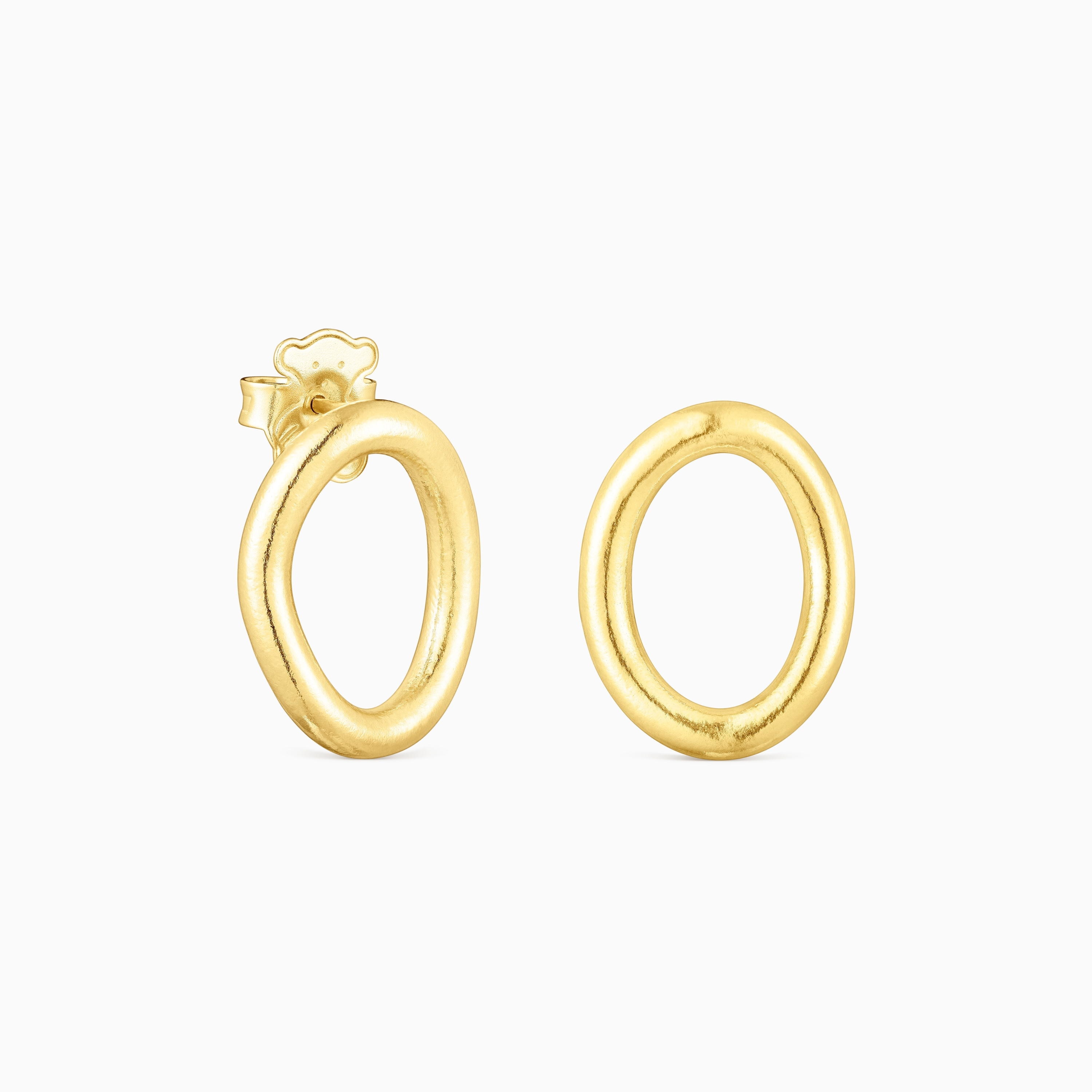 Silver vermeil TOUS Hav Circle earrings