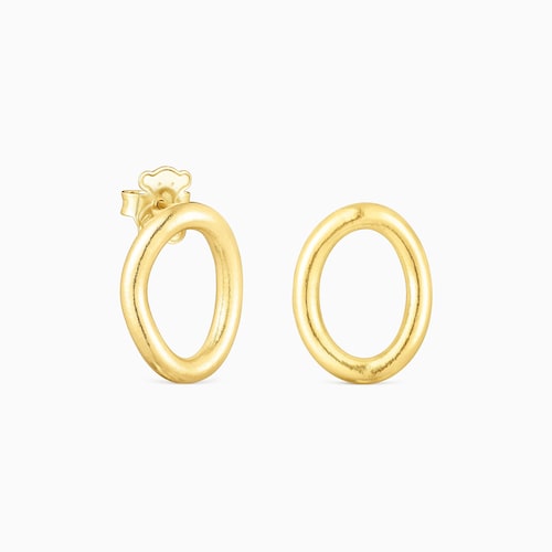 Silver vermeil TOUS Hav Circle earrings