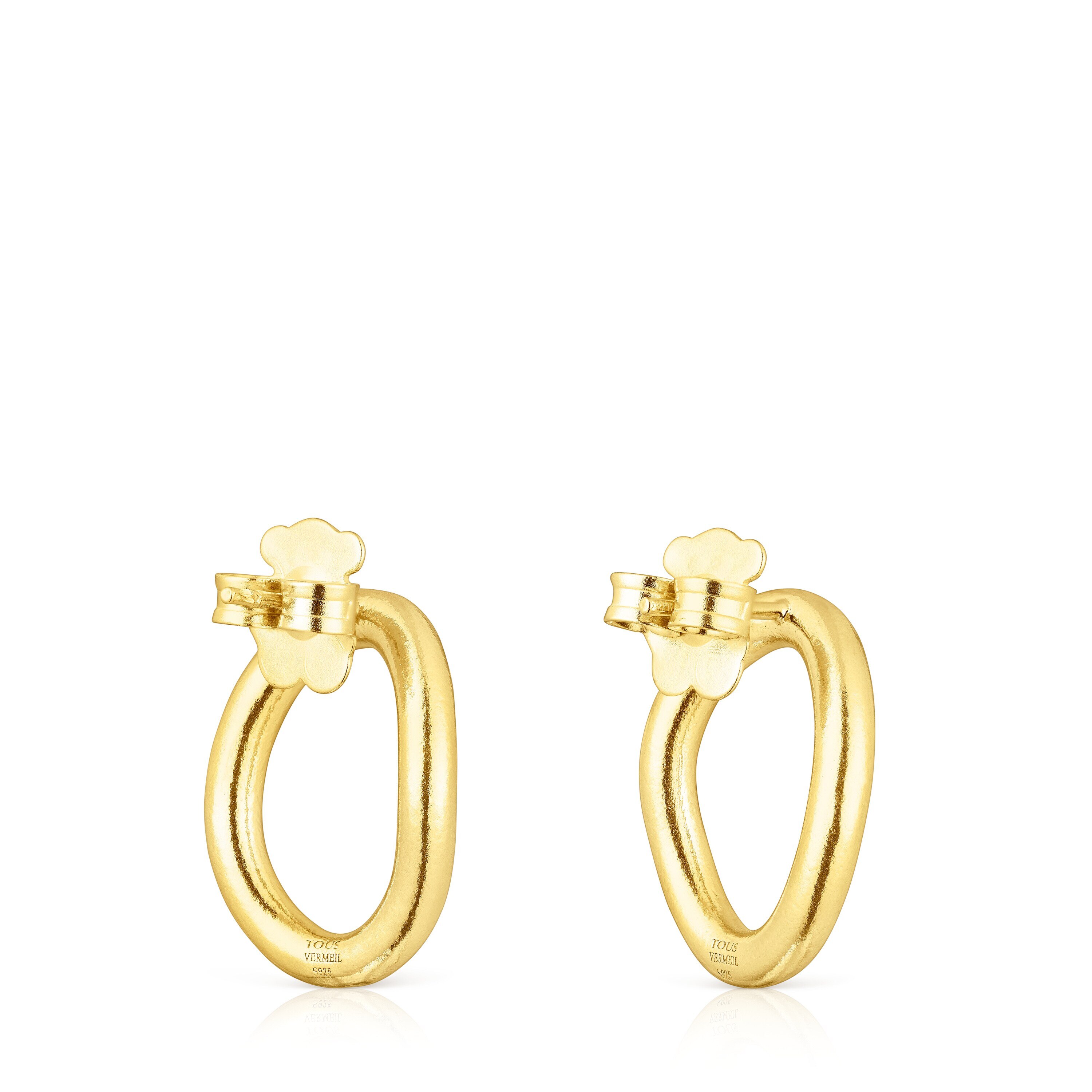 Silver vermeil TOUS Hav Circle earrings