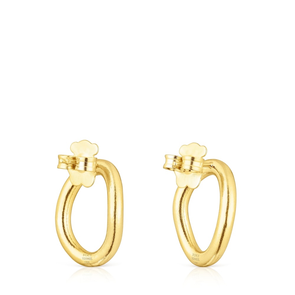 Pendientes círculo con baño de oro 18 kt sobre plata TOUS Hav image number 2