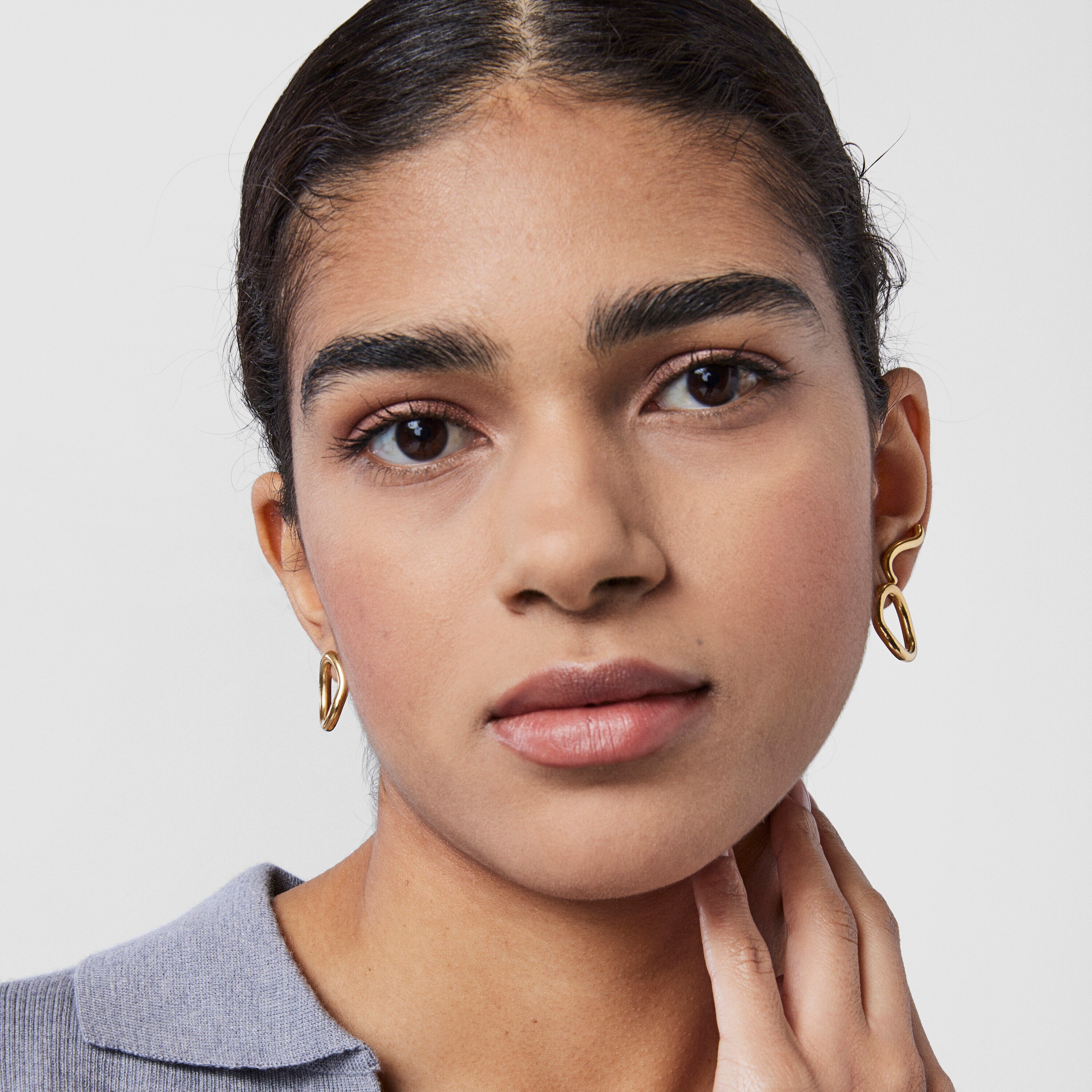 Silver vermeil TOUS Hav Circle earrings