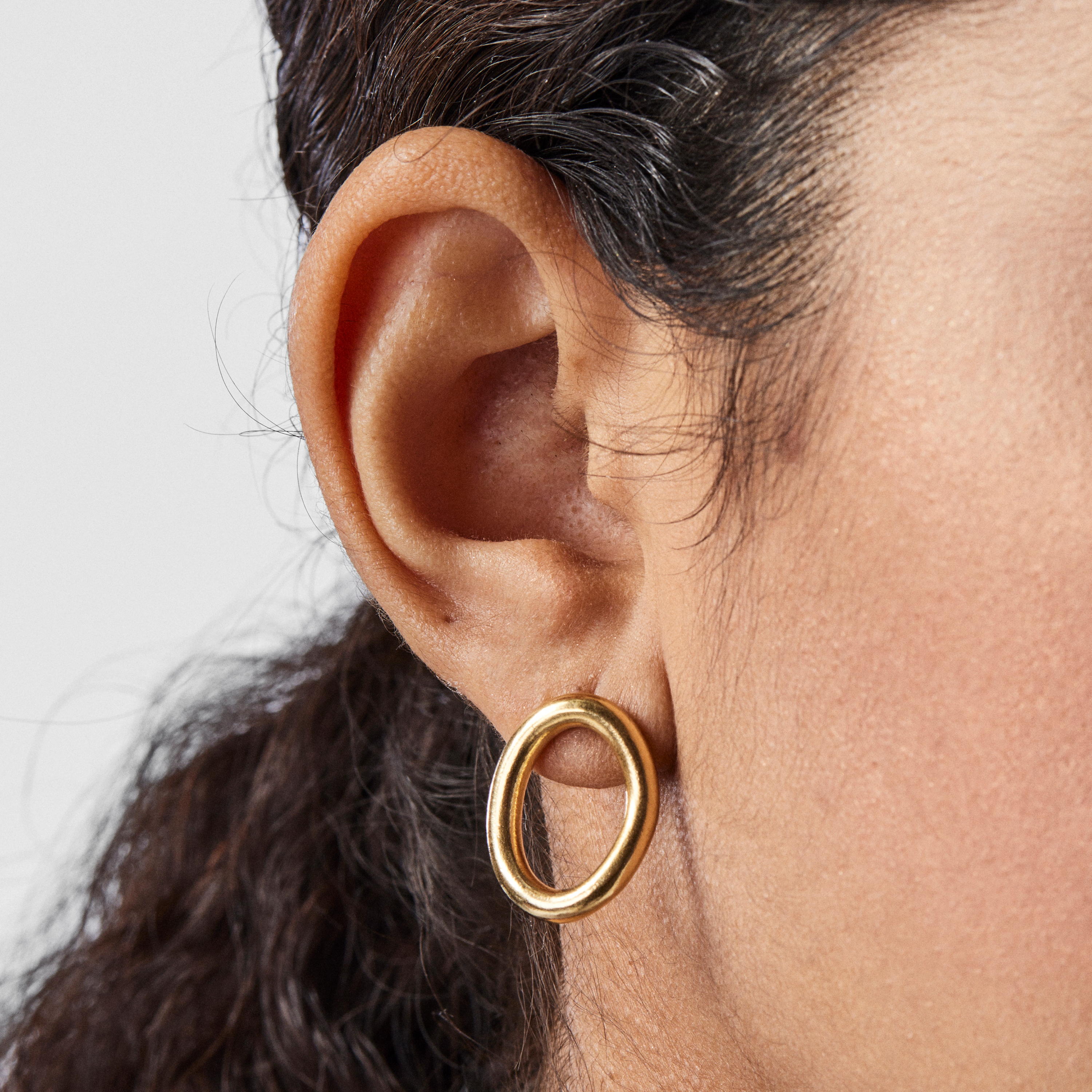 Silver vermeil TOUS Hav Circle earrings