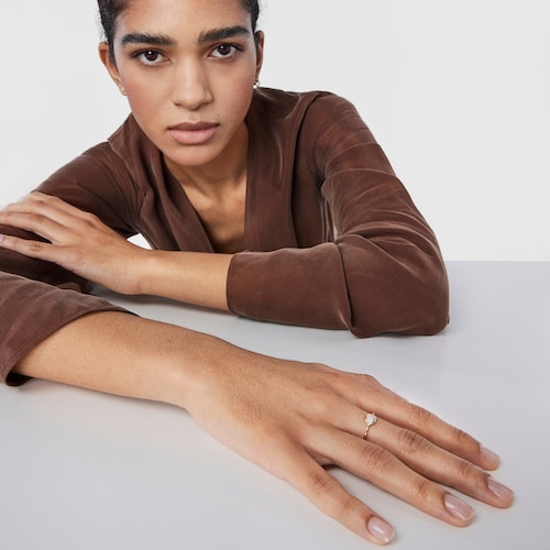 Anillo de oro con círculo de diamantes TOUS Hav