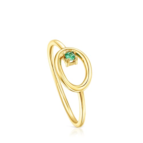 TOUS Hav ring in gold with tsavorite gems