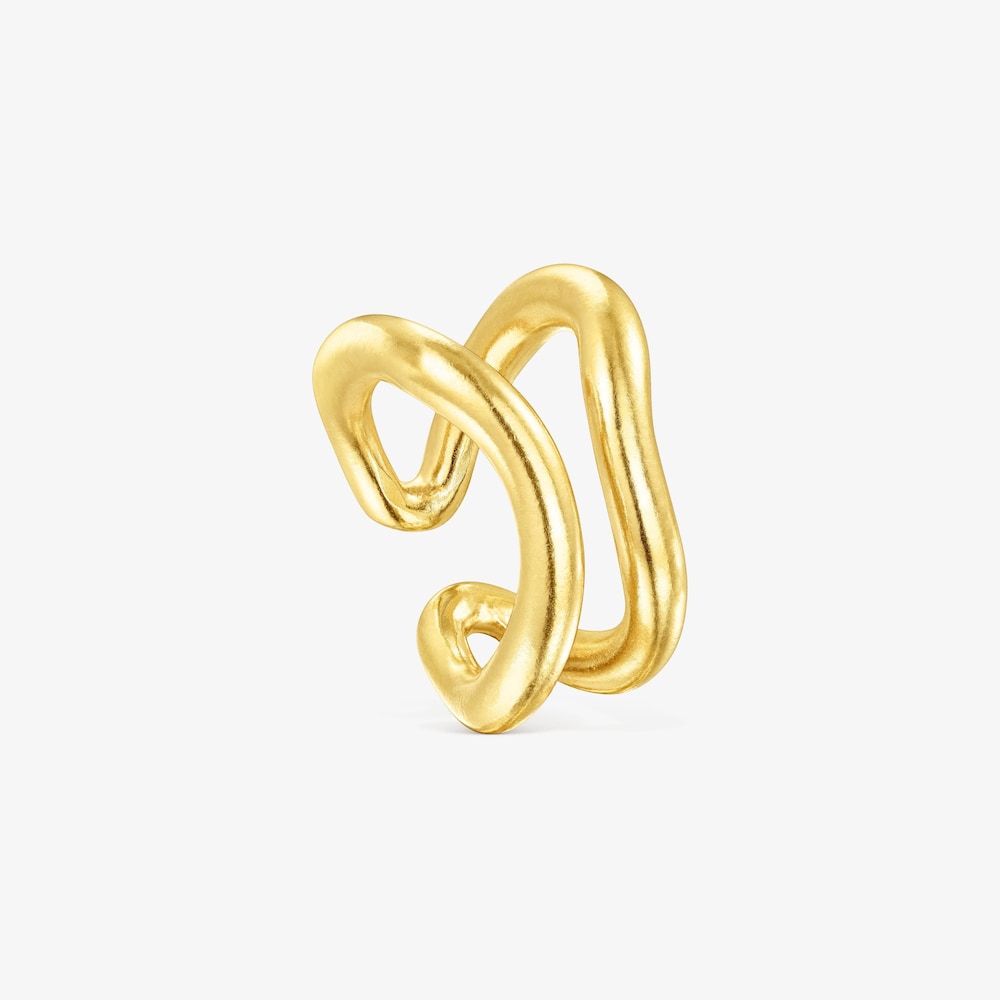 Anillo con ba&ntilde;o de oro 18 kt sobre plata Hav