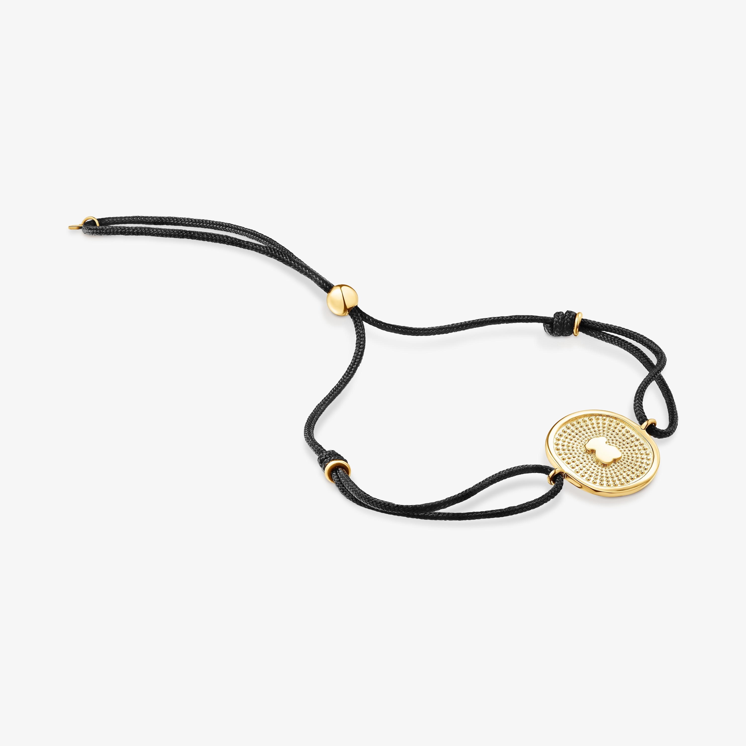 Nylon and 18K solid gold Oursin Bracelet