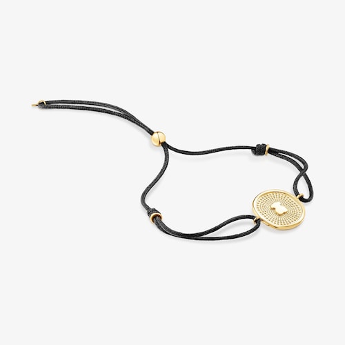 Pulsera de nylon y oro Oursin