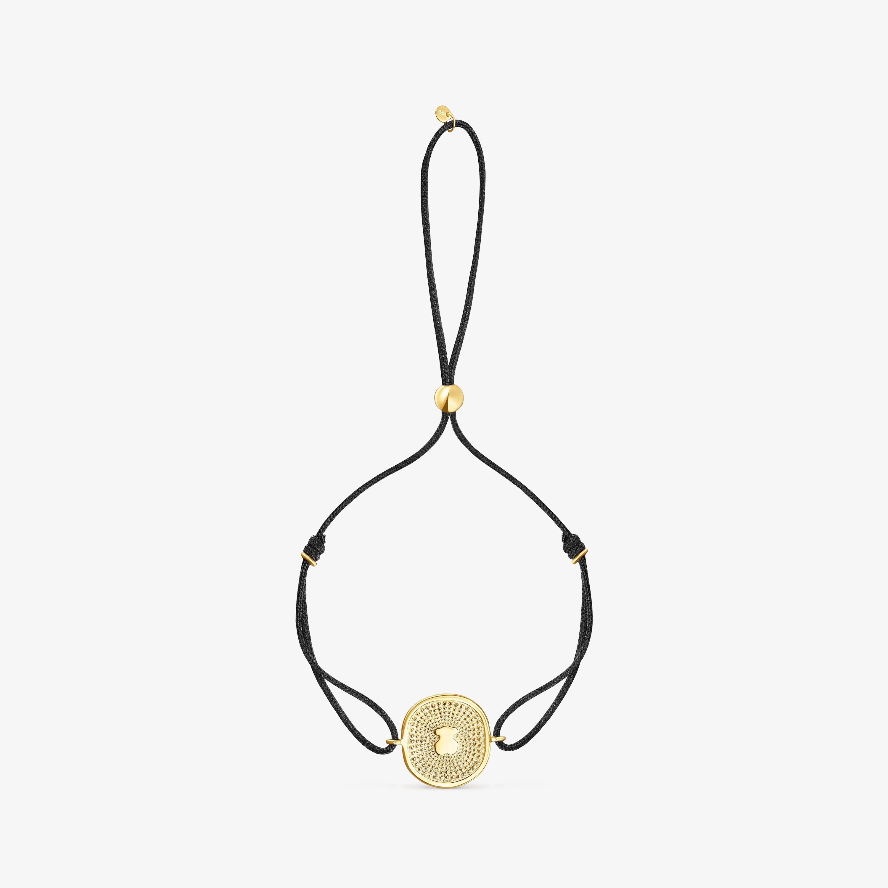 Nylon and 18K solid gold Oursin Bracelet