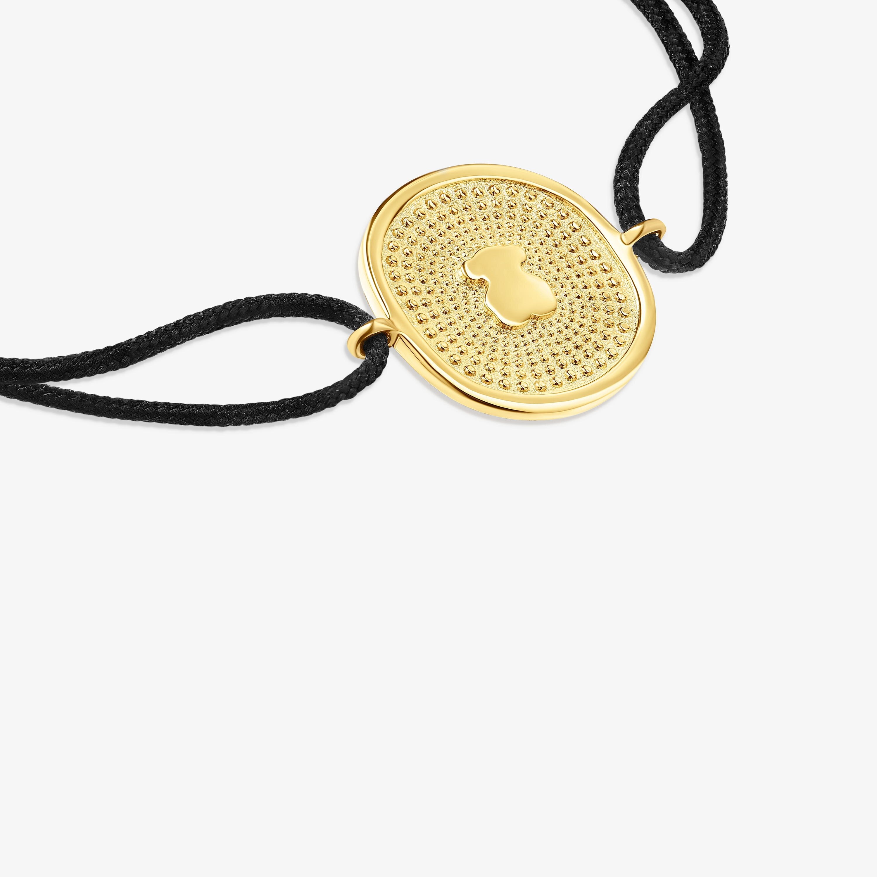 Nylon and 18K solid gold Oursin Bracelet