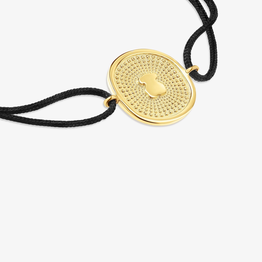 Nylon and 18K solid gold Oursin Bracelet