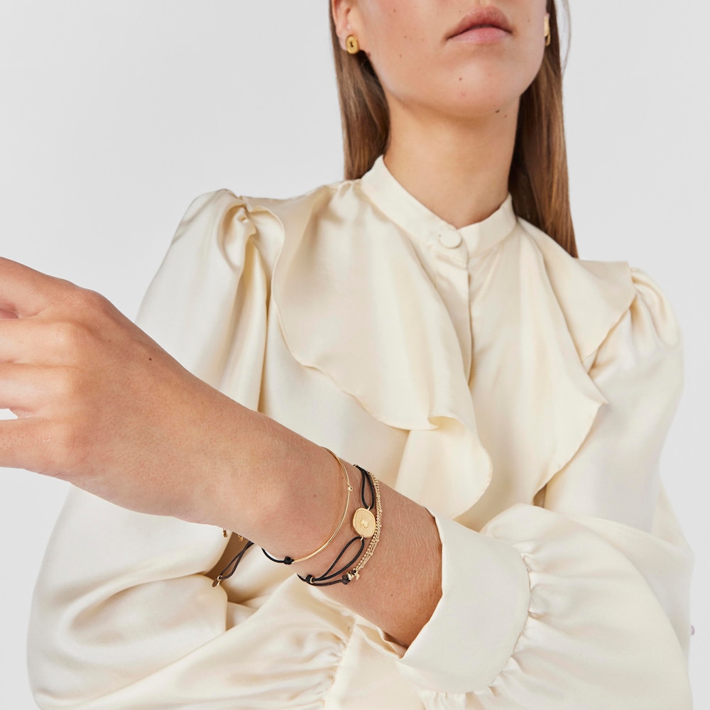 Nylon and 18K solid gold Oursin Bracelet