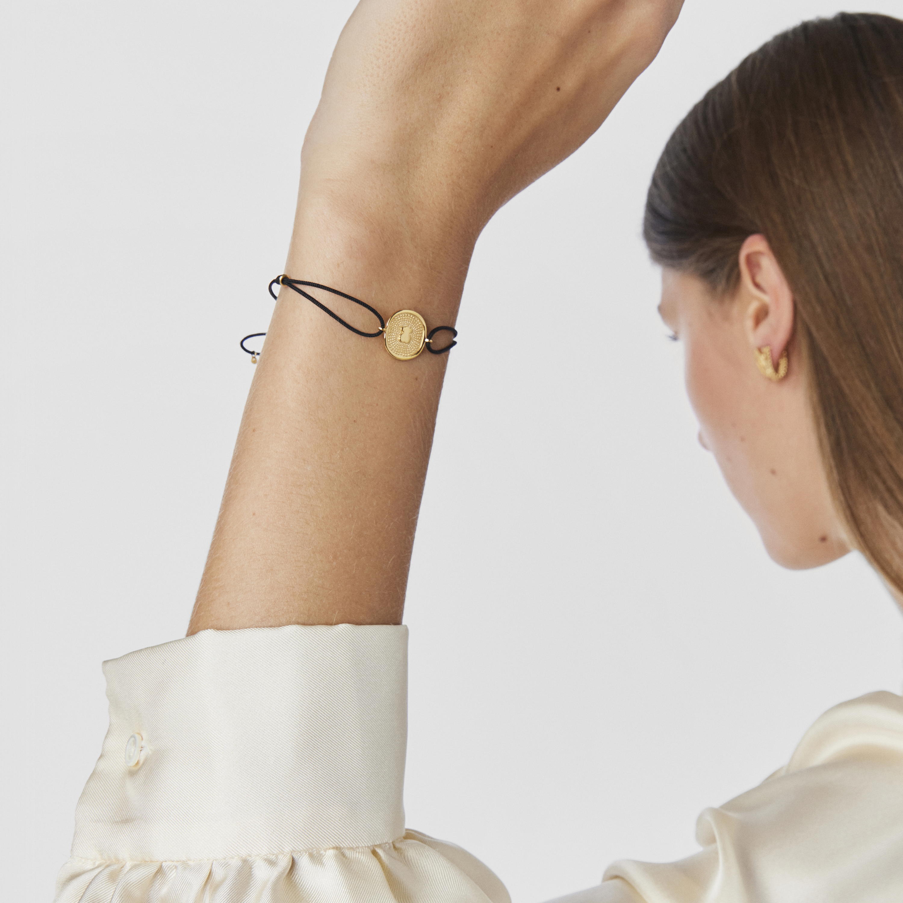 Nylon and 18K solid gold Oursin Bracelet