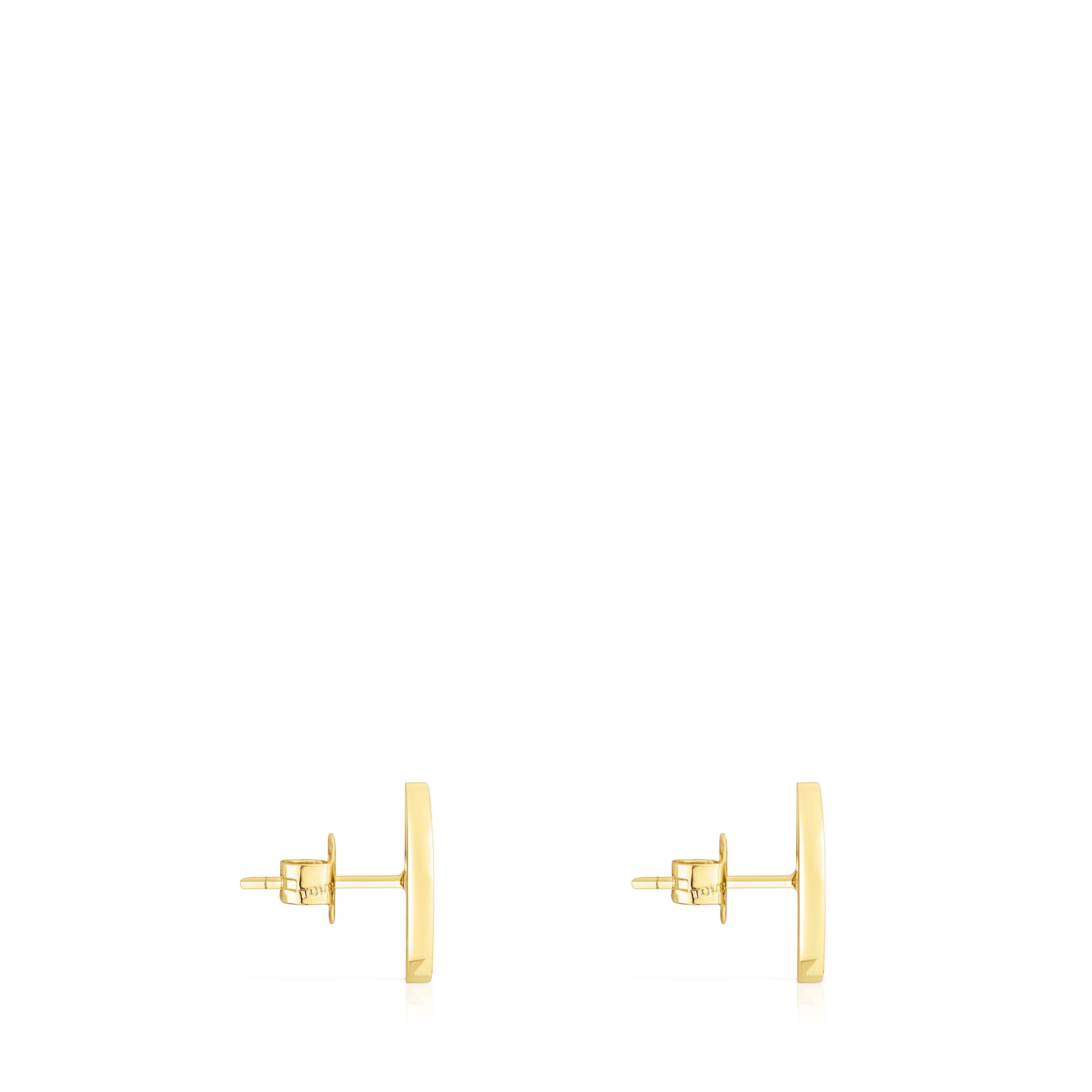 Gold Oursin Earrings with 0.02ct diamonds